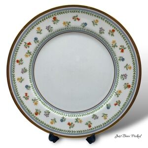 Christian Dior Millefleurs Dinner Plate 10.75" Gold Rim Fine China Japan